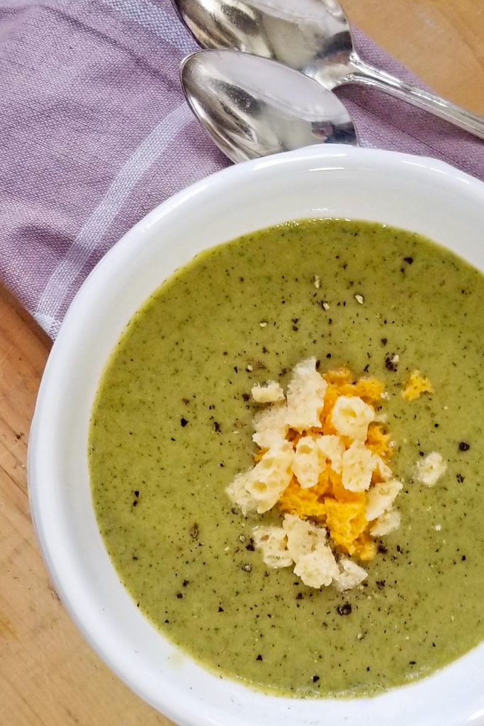 broccoli soup in bowl