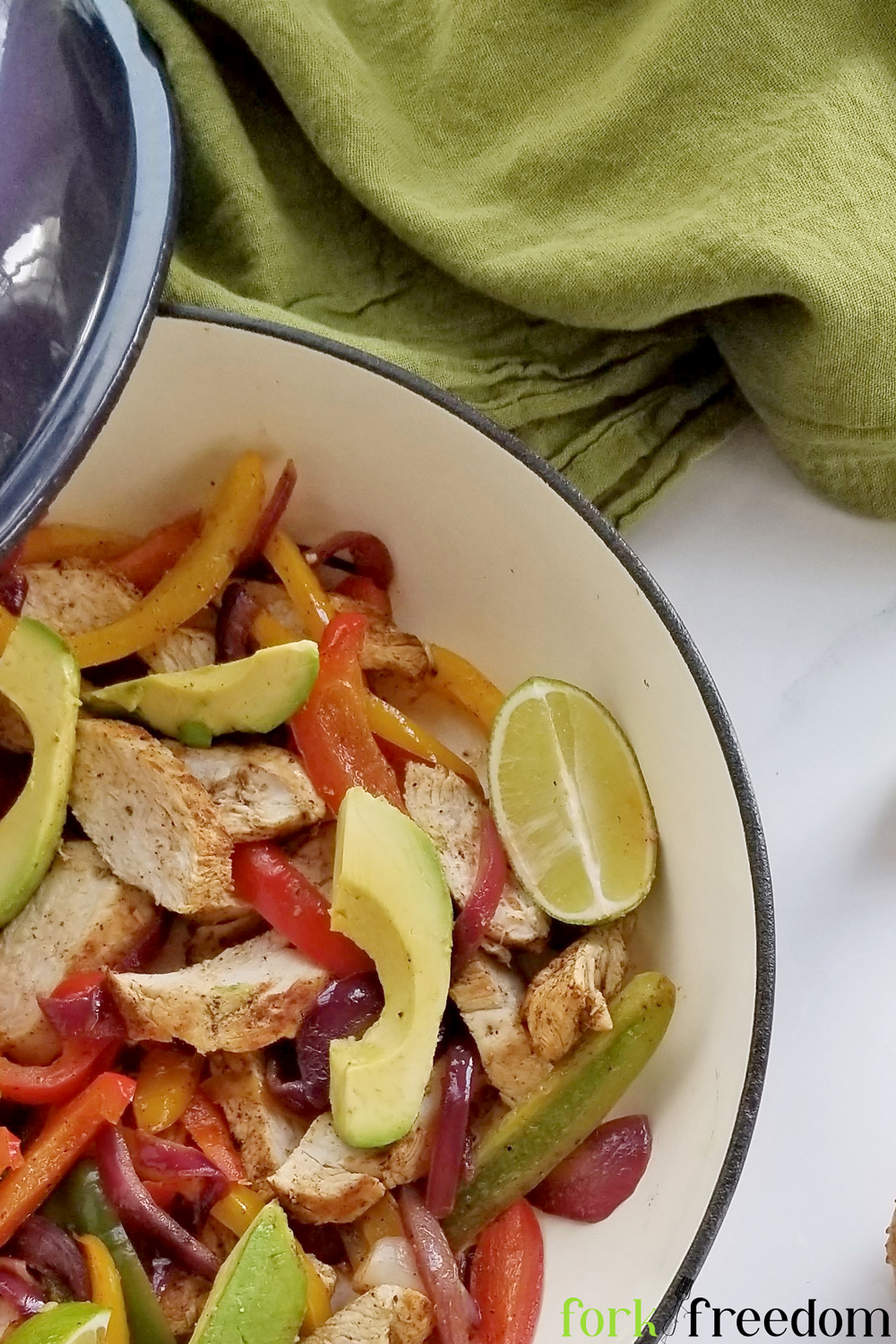 easy chicken fajitas with garlic lime marinade Fork Freedom