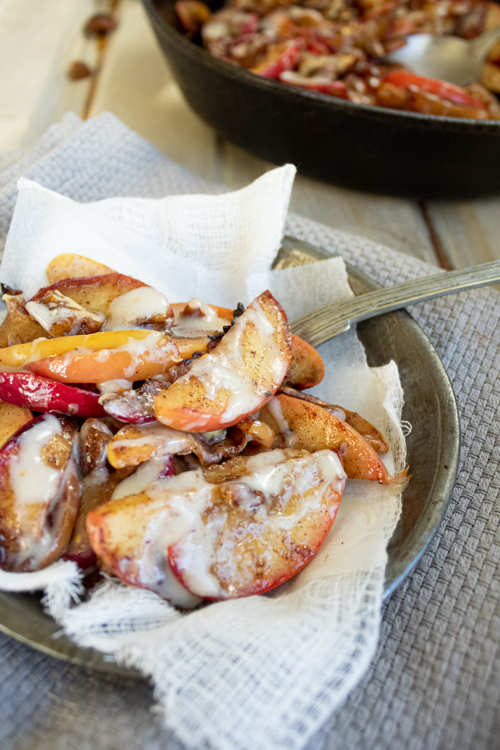 skillet cinnamon apples with orange cream sauce Fork Freedom