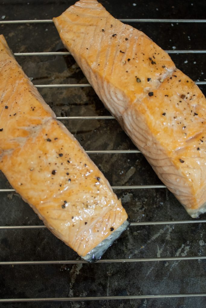 salmon cooking
