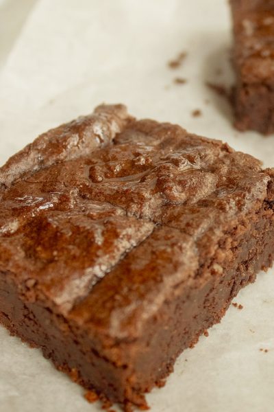 close up image of brownie