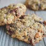 close up of healthy oatmeal cookies