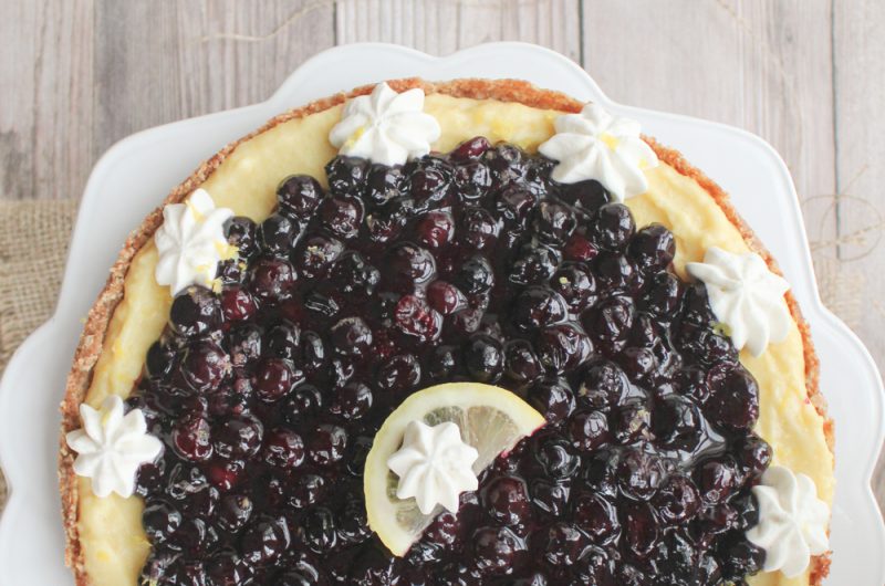 proven crowd-pleaser lemon curd tart with fresh blueberries